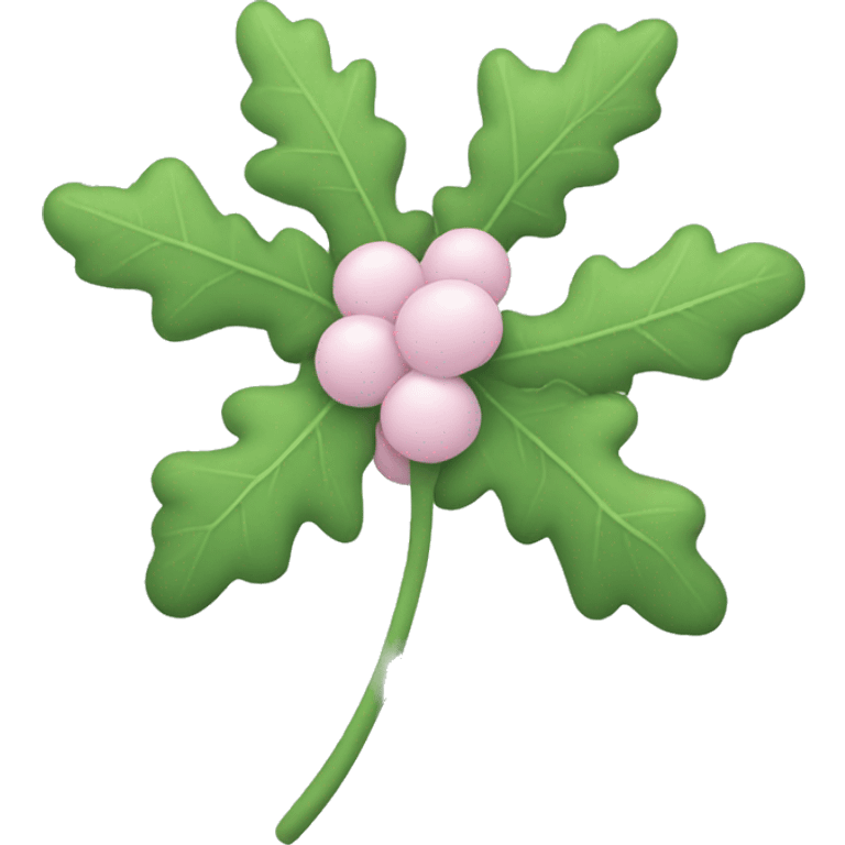 a pastel colored mistletoe emoji