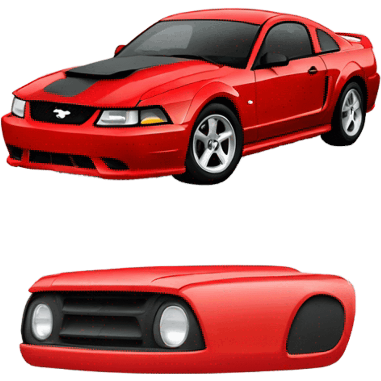 Red 2003 mustang  emoji