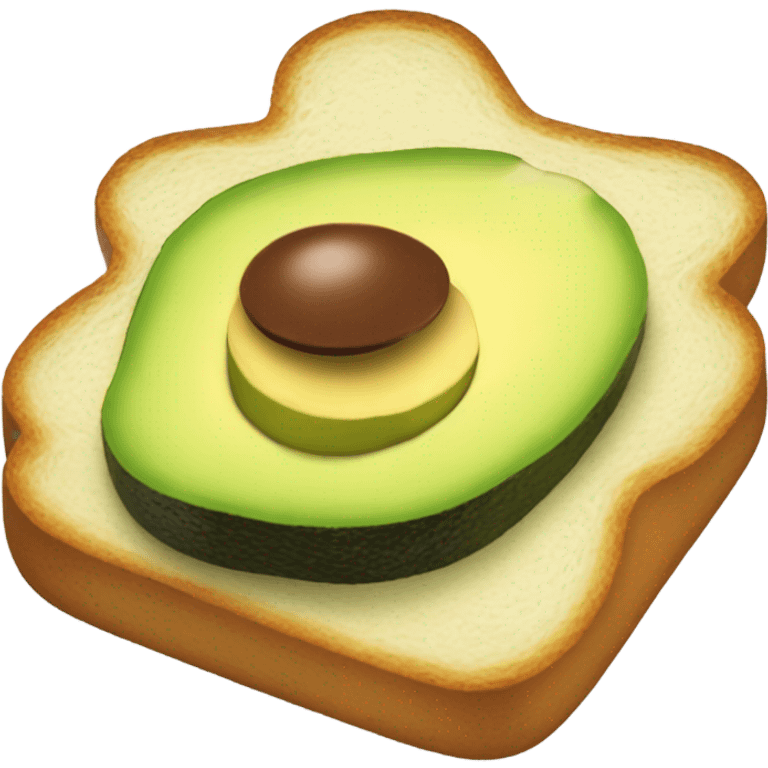 Toast with avocado emoji