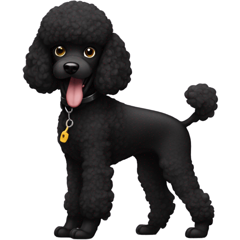 Black poodle robbing  emoji