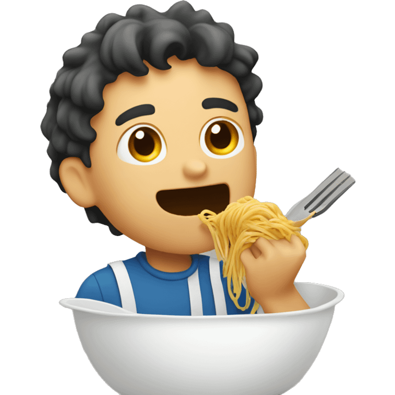 boy snapping a spaghetti in half emoji