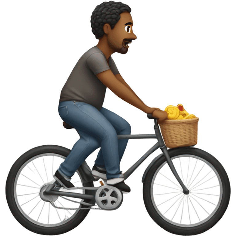 Pregnant man riding a bike emoji