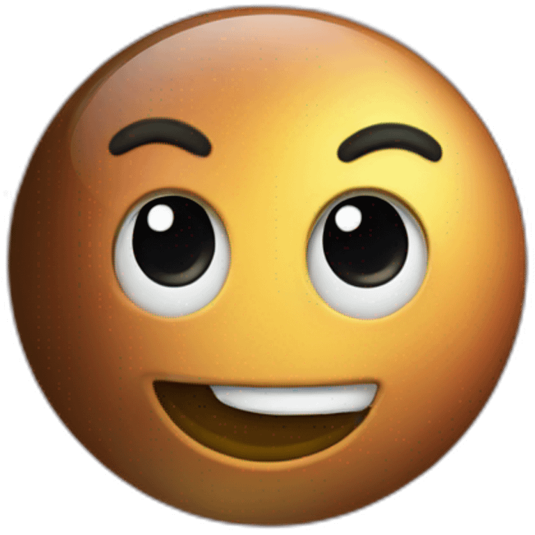 planet Mercury with a cartoon saluting face emoji