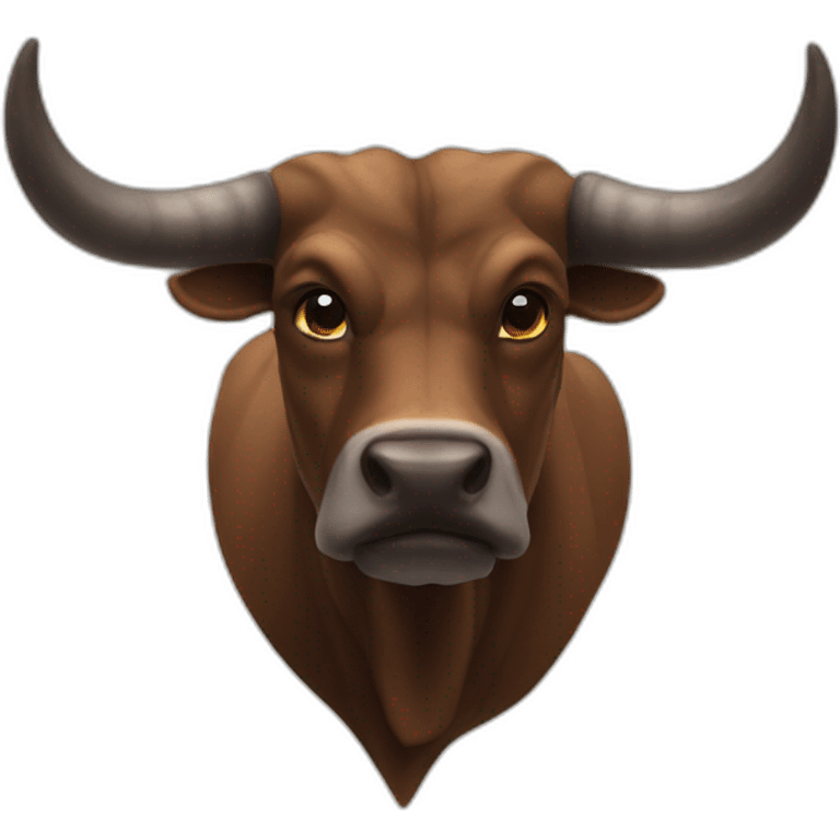 BRINDLE  BULL STRAIGHT HORNS emoji