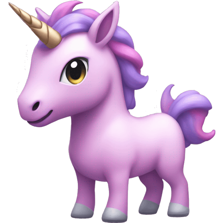 Pink Pokémon unicorn with purple and pastel colors emoji