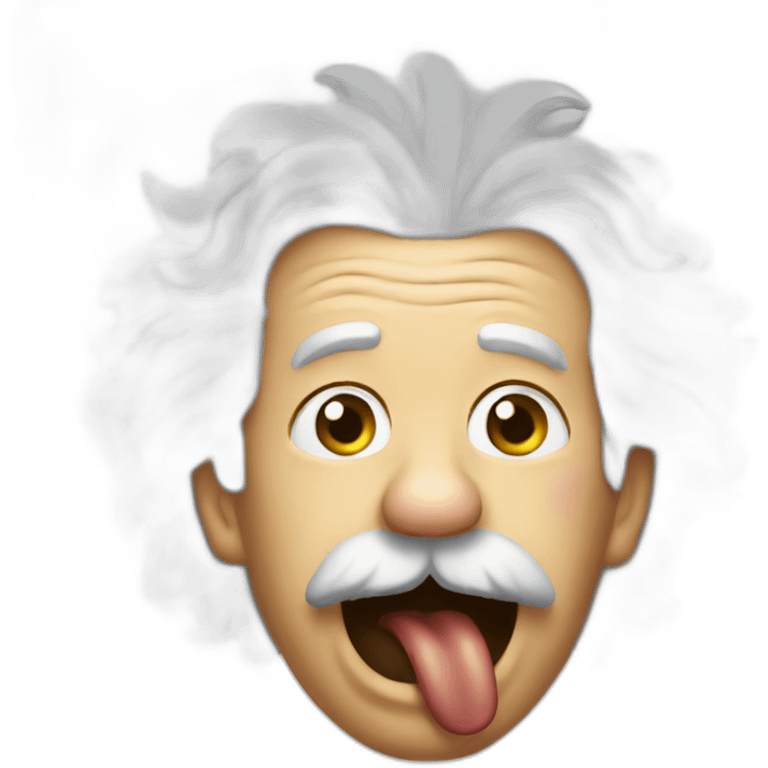 einstein tongue emoji