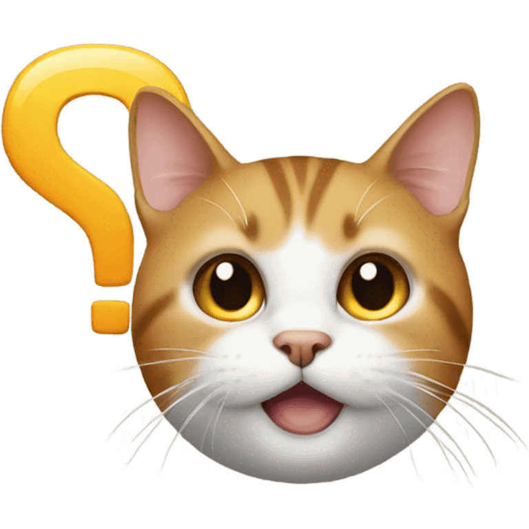 Cat with question mark emoji