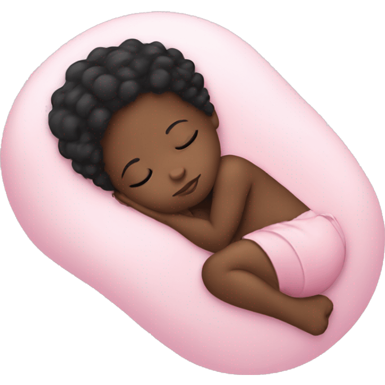 Baby pink black girl sleeping  emoji