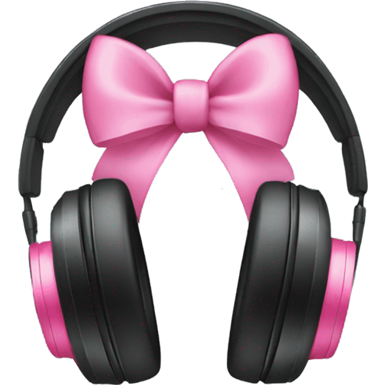 Headphones with pink bows emoji