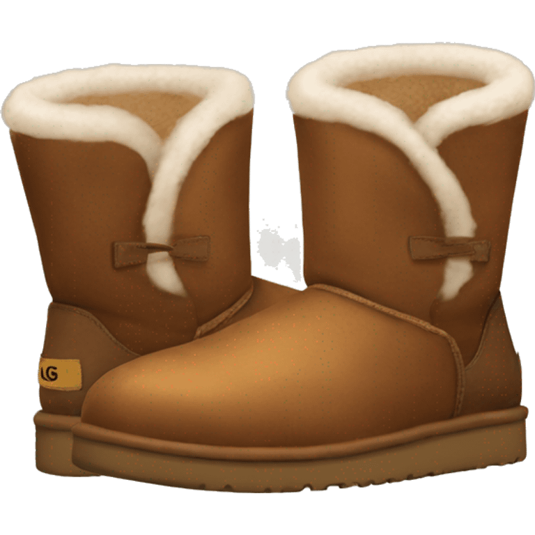 Brown ugg shoes emoji