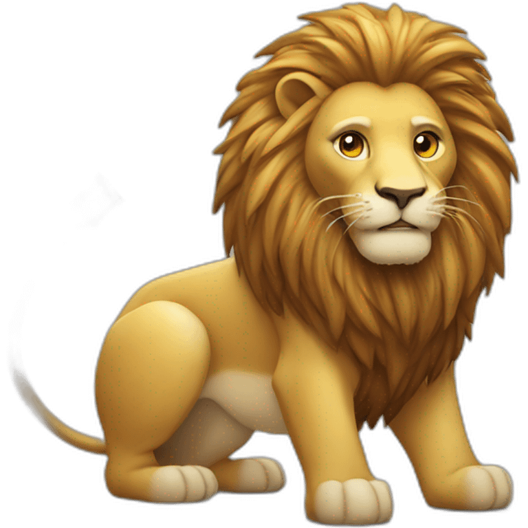 Lion sur électricité emoji