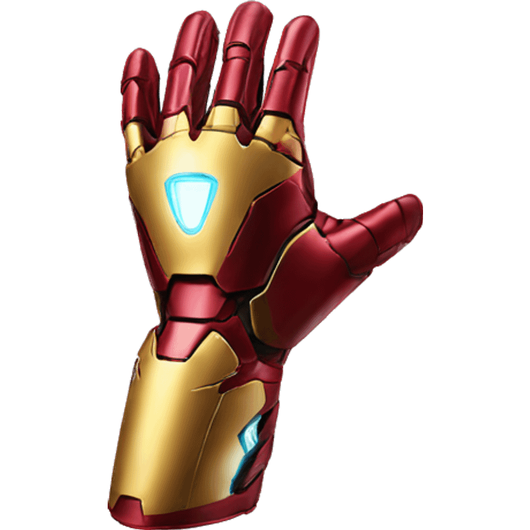 iron man glove pointed like a plane emoji