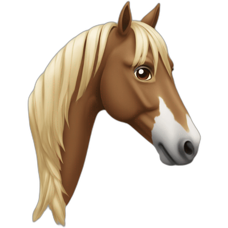 Cheval qui se fais decouper emoji