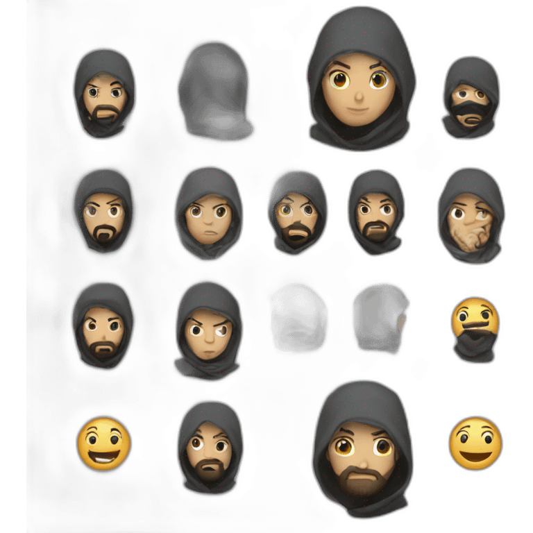 1 meuf avec 5 terroriste emoji