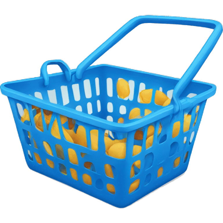 blue shopping basket emoji