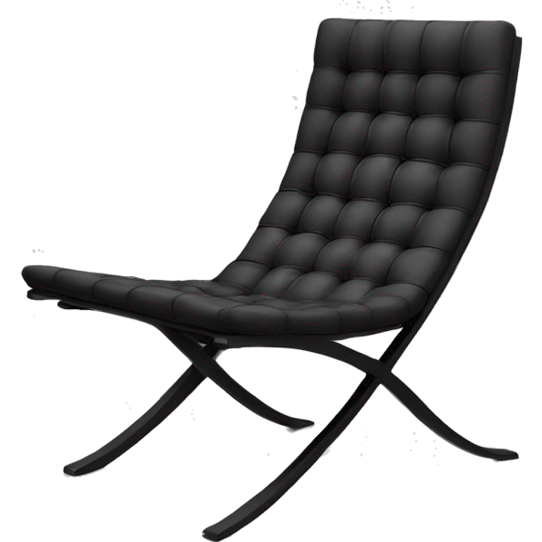 barcelona chair in black color  emoji