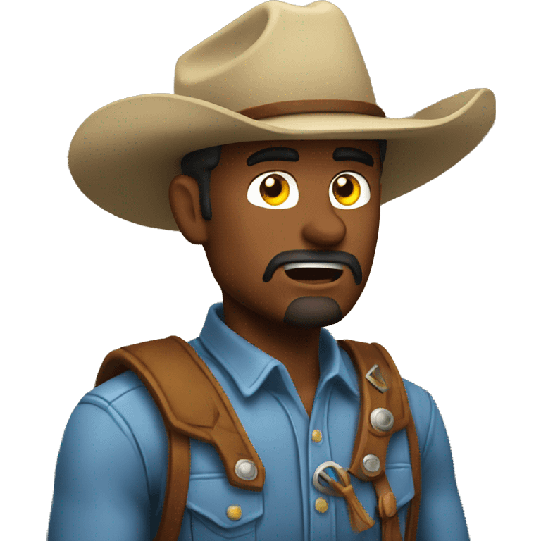 a cowboy shock emoji