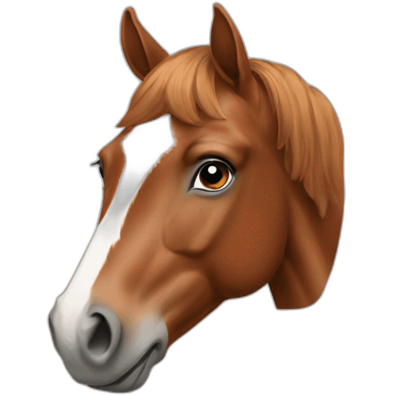 chestnut horse without white emoji