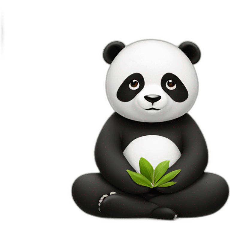 panda meditation emoji