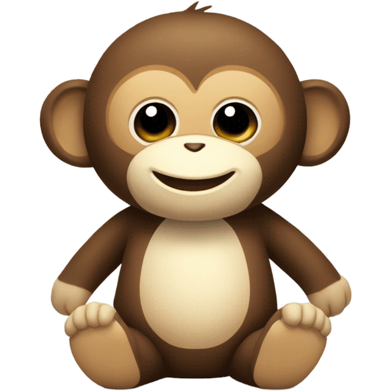 Stuffed toy cute monkey smiling more looking like a stuffed teddy bear  emoji