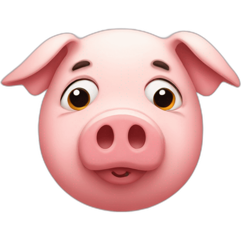 sad pig emoji