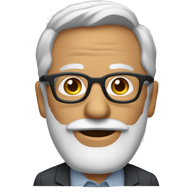 man with a graying beard wearing fancy glasses emoji