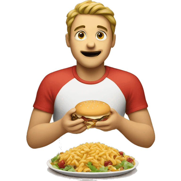 Guy eating food emoji