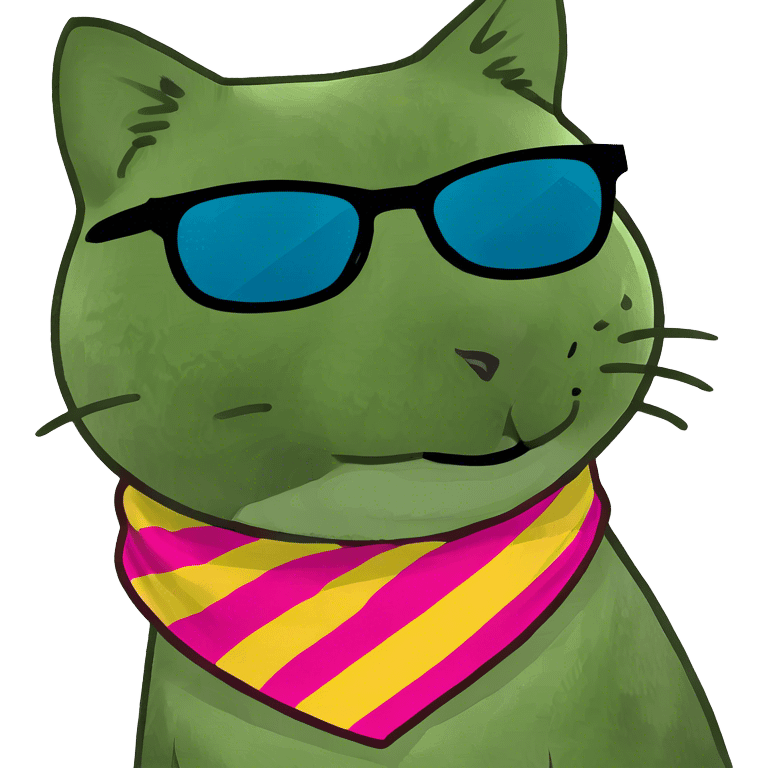 Cat with sunglasses emoji