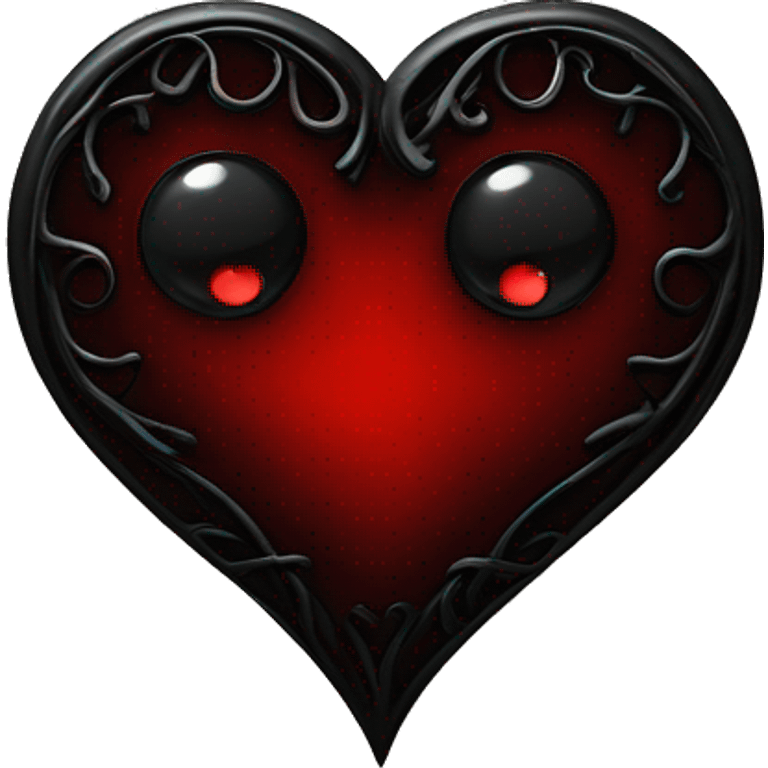 heart in gothic red black  emoji