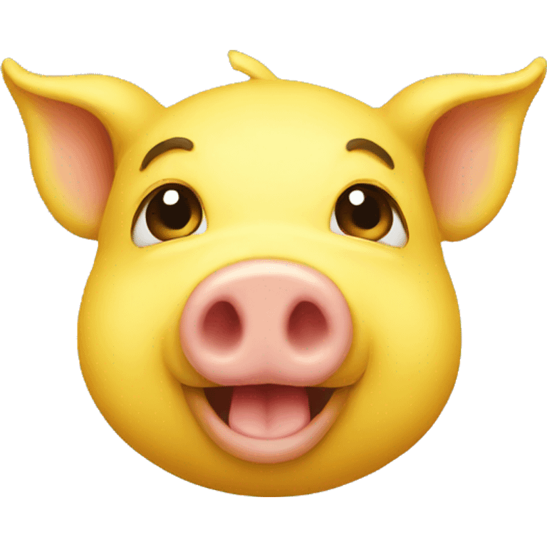 Yellow pig emoji