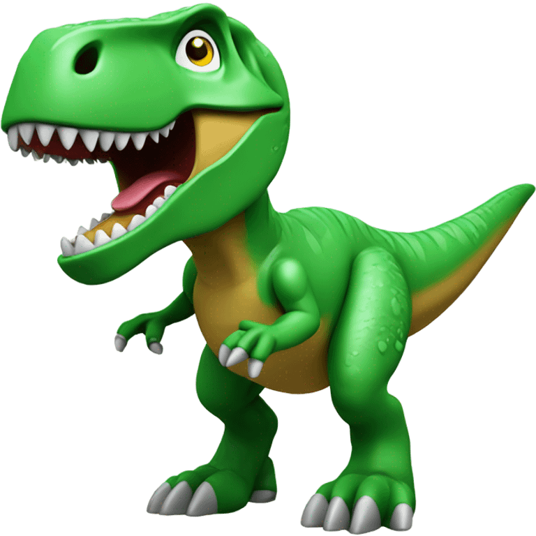 Green t-Rex toy emoji