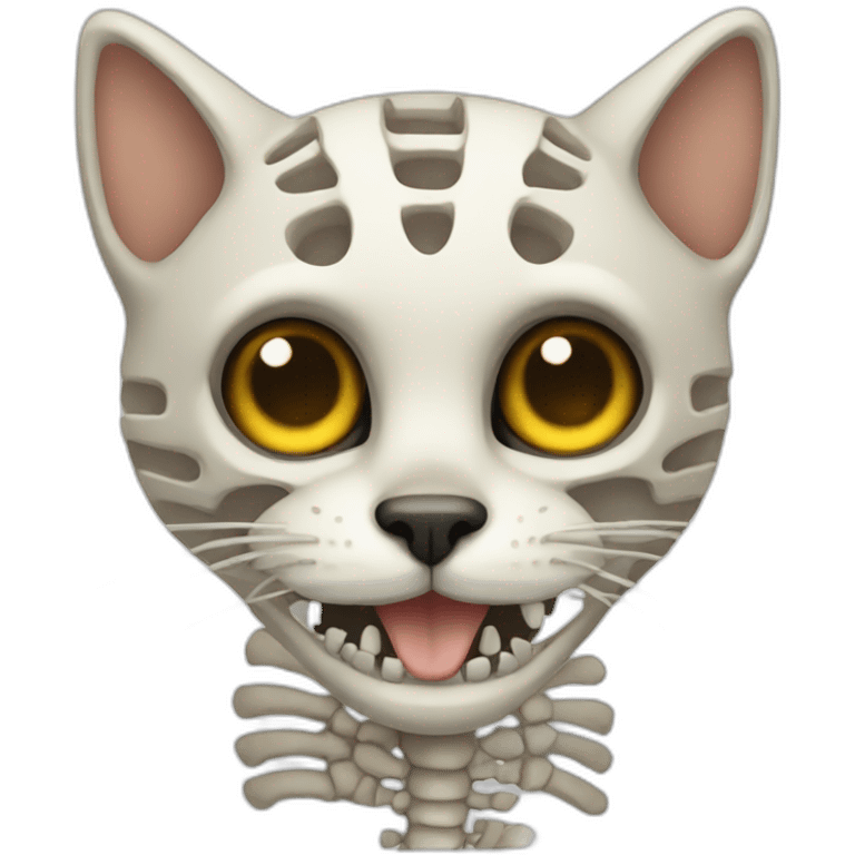 Cat skeleton emoji