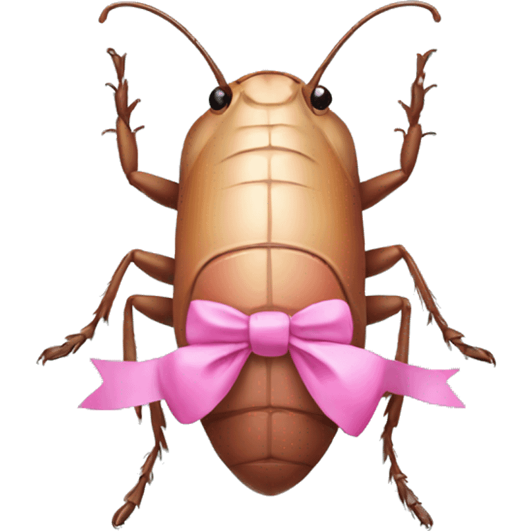 Roach with a pink bow emoji