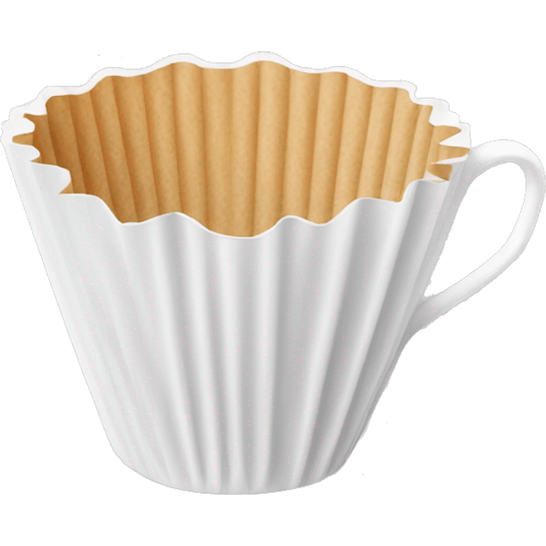 coffee filter in white cup emoji