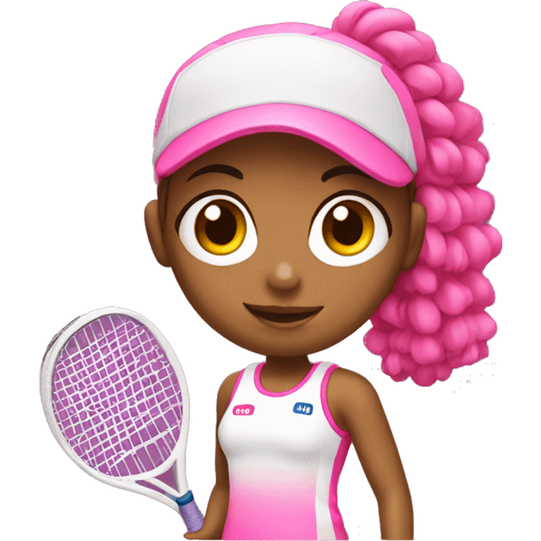 Pink padel girl emoji