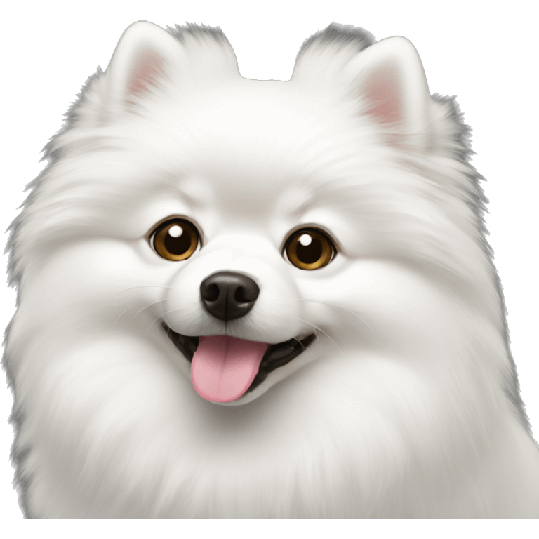 White Pomeranian  emoji