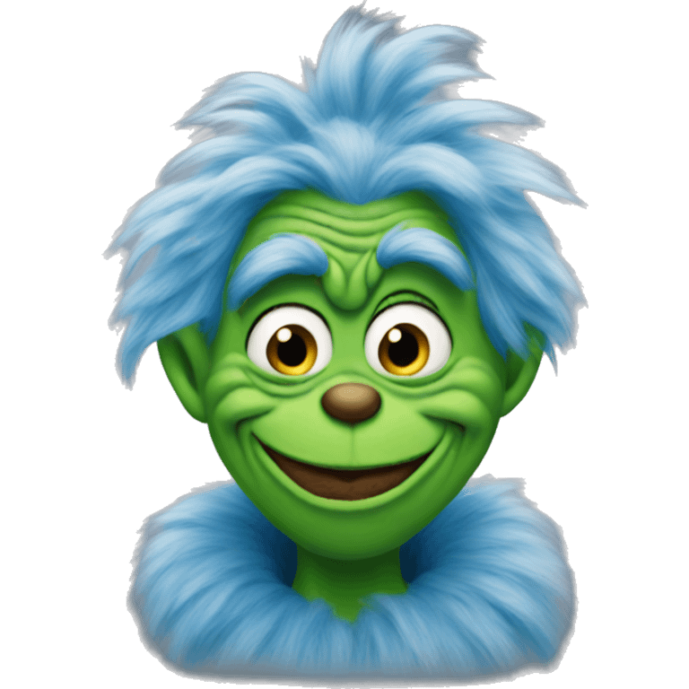 Blue grinch emoji