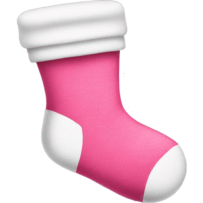 Christmas sock in pink  emoji