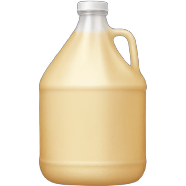 gallon milk jug filled halfway with brownish yellow liquid emoji