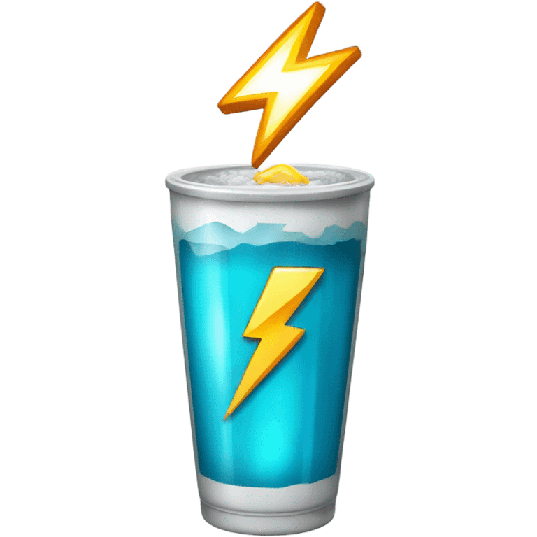 soda drink with lightning emoji