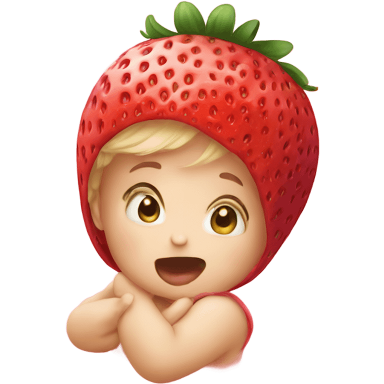 Strawberry baby emoji