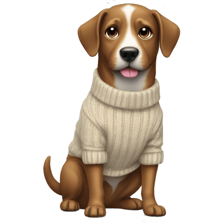 dog wearing a sweater emoji