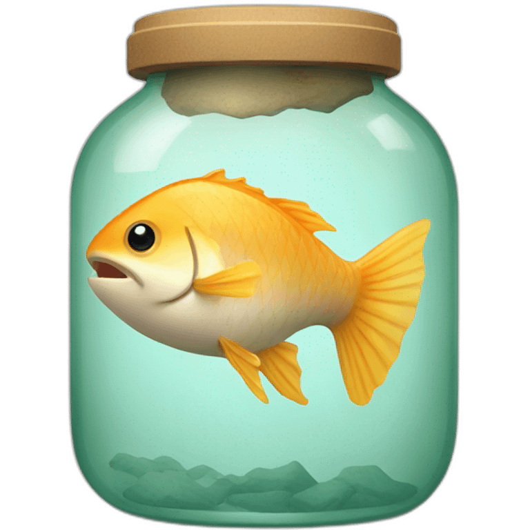 boiled fish inside bottle emoji