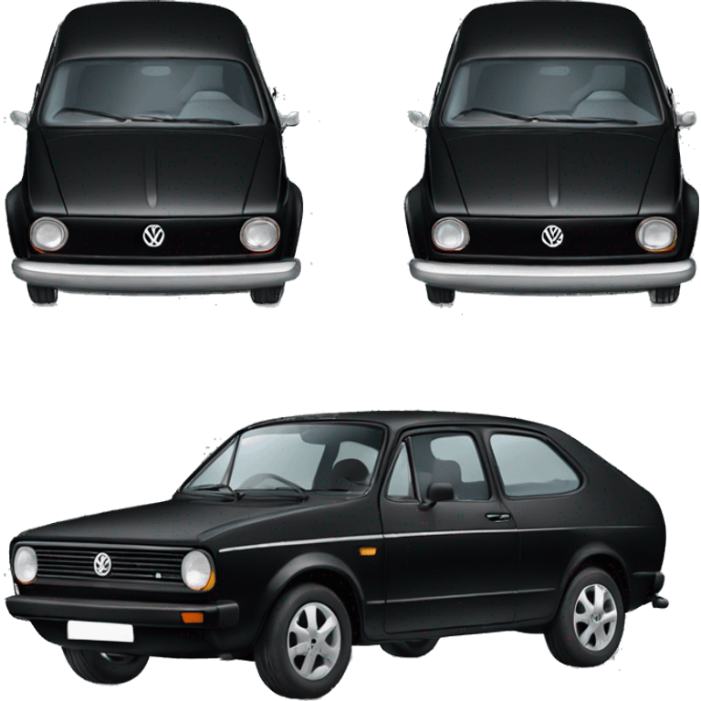 Black polo vw car emoji