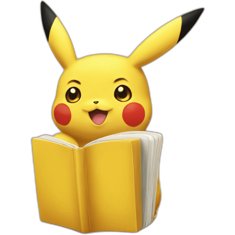 pikachu book emoji