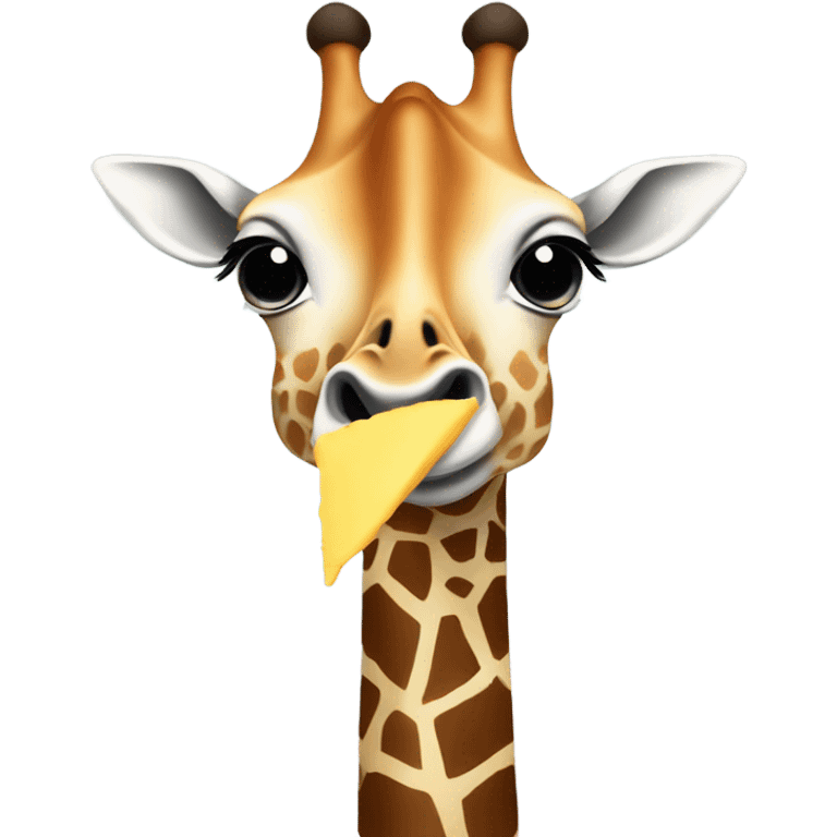 Giraffe eating a burrito emoji