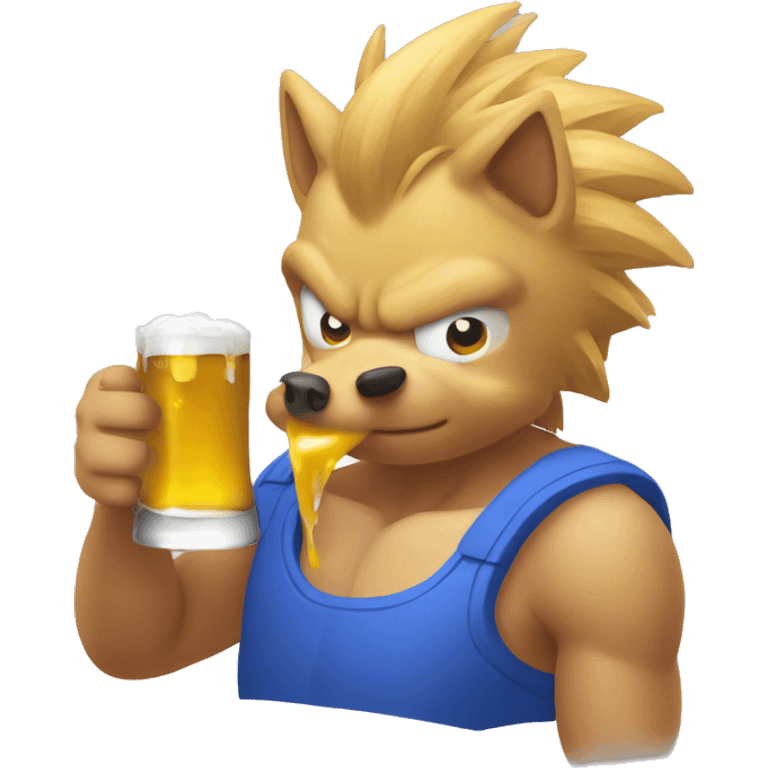 Sonic mange un bière  emoji