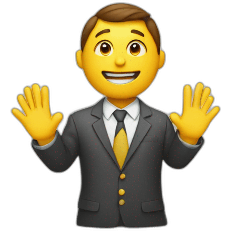 HR-manager shows the cross with his hands emoji