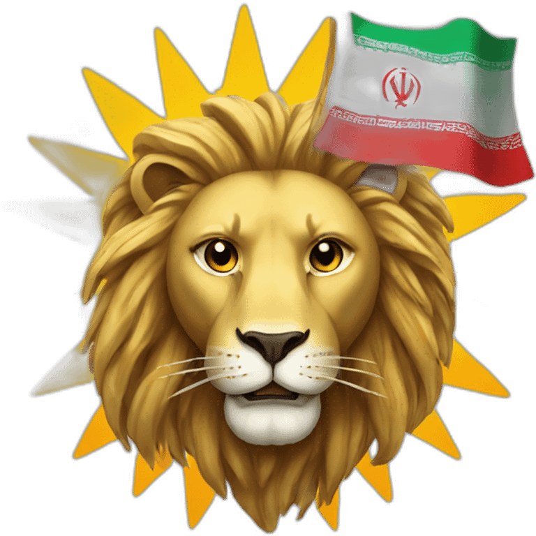 Iran lion and sun flag emoji