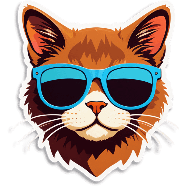 Cat with sunglasses emoji